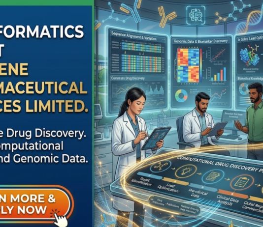 Bioinformatics Job at Aurigene Pharmaceutical | Apply Now Bioinformatics Job at Aurigene Pharmaceutical. Bioinformatics Candidates, Apply Now. Job Opportunity in Bengaluru, India.