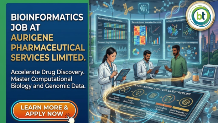 Bioinformatics Job at Aurigene Pharmaceutical. Bioinformatics Candidates, Apply Now. Job Opportunity in Bengaluru, India. Bioinformatics Job at Aurigene Pharmaceutical. Bioinformatics Candidates, Apply Now. Job Opportunity in Bengaluru, India.