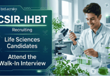 Govt Research Job Opening | CSIR-IHBT is Seeking Life Sciences Candidates | Attend the Walk-In Interview Apply for IHBT Recruitment Research Jobs. Build your Career in Life Sciences with CSIR projects offering ₹42,000 salary and lab experience.