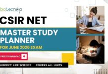 FREE Download CSIR NET Master Study Planner For June 2026 Exam – Covers All Units