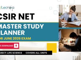 FREE Download CSIR NET Master Study Planner For June 2026 Exam – Covers All Units