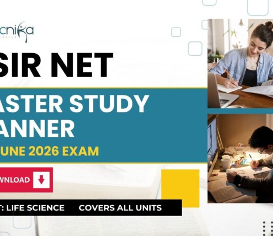 FREE Download CSIR NET Master Study Planner For June 2026 Exam – Covers All Units