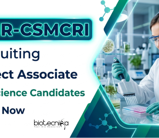Life Sciences Research Jobs at CSIR- CSMCRI | Apply Now for Project Associate Jobs Apply for Project Associate Jobs at CSIR CSMCRI. Explore Research Jobs and Build a Strong Career in Life Sciences. Last date April 3, 2026.