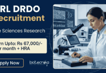 Life Sciences Research Jobs at DRL, DRDO | Earn Upto Rs. 67,000/- + HRA PM DRL DRDO Recruitment for Junior Research Fellow & Research Associate positions. Apply for Life Sciences Research Jobs before March 31.