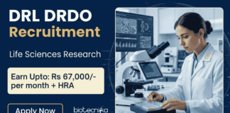 Life Sciences Research Jobs at DRL, DRDO | Earn Upto Rs. 67,000/- + HRA PM DRL DRDO Recruitment for Junior Research Fellow & Research Associate positions. Apply for Life Sciences Research Jobs before March 31.