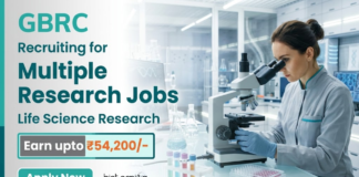 Life Science Research Jobs Recruitment at GBRC | Multiple Research opportunities | Earn upto ₹54,200/- | Apply Now Life Science Research jobs at GBRC Recruitment with multiple research opportunities