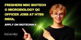 Biotech & Microbiology QC Officer Jobs at HTBS India, Apply On Biotecnika