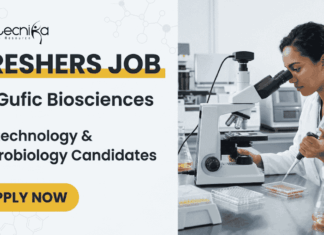 Freshers Biotechnology and Microbiology Jobs at Gufic Biosciences | Attend the Walk-In Interview Walk-in for Freshers Microbiology, Biotechnology, and QA QC Jobs at Gufic Biosciences. Apprentice Opportunity for BSc graduates in Indore.