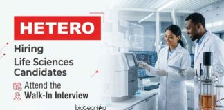 Freshers Life Sciences Jobs at Hetero | Attend the Walk-In Interview Hetero Career Walk-In Drive 2026 offering QA QC Jobs for Life Sciences Candidates in Hyderabad Pharma Industry. Apply Now
