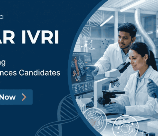 Life Sciences Research Jobs at ICAR-IVRI | Attend the Walk-In Interview Life Sciences Research Jobs under ICAR-IVRI Recruitment 2026. Attend Walk-In Interview for Career in Life Sciences.