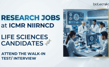 Research Jobs at ICMR NIIRNCD | Work on Dengue Viruses Project | Attend the Walk-In Test/ Interview ICMR Recruitment Offers Research Jobs for Life Science Graduates. Attend Walk-In Interview and Build your Career in Life Sciences Today.