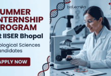 IISER Bhopal Summer Internship Programme 2026 | Apply Online IISER Bhopal Summer Internship 2026 announced. Apply Now for Biological Science Internship and Gain Hands-On Research Experience.