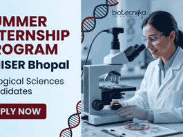 IISER Bhopal Summer Internship 2026 announced. Apply Now for Biological Science Internship and Gain Hands-On Research Experience.