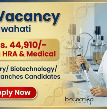 IIT Guwahati Seeking Junior Research Fellow | Earn Rs 44,910/- | Apply Now for Biotechnology Career Apply for Junior Research Fellow at IIT Guwahati Recruitment 2026. Great Opportunity for Biotechnology Career with NET/GATE Qualification.