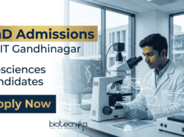 Apply for PhD Admissions at IIT Gandhinagar. Advance your Biosciences Career with world-class research, fellowships, and faculty mentorship.