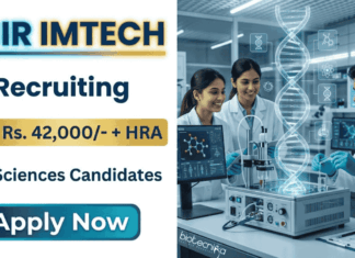 Project Associate Job at CSIR IMTECH with Salary Rs. 42,000/- + HRA | Life Sciences Candidates Apply Now Apply for CSIR IMTECH Recruitment Project Associate Jobs. Build your Career in Life Sciences with ₹42,000 salary in Enzymology Research.