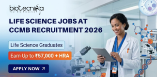 Life Science Jobs – CCMB Recruitment for Research Jobs 2026 | Apply Now Life Science Jobs at CCMB Recruitment 2026 for Research Jobs in Hyderabad