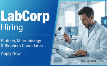 Biotechnology and Microbiology Vacancies | Apply Now for Labcorp Jobs Apply for Labcorp Jobs in Bangalore. Explore Biotechnology, Microbiology & Biochemistry Jobs for MSc Graduates in Lab Operations Roles.