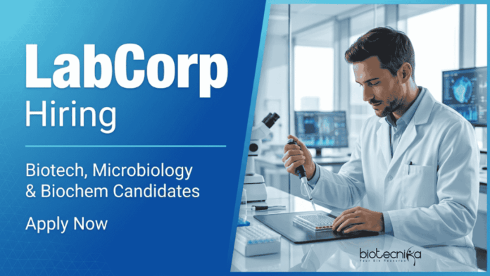 Labcorp (1) Apply for Labcorp Jobs in Bangalore. Explore Biotechnology, Microbiology & Biochemistry Jobs for MSc Graduates in Lab Operations Roles.