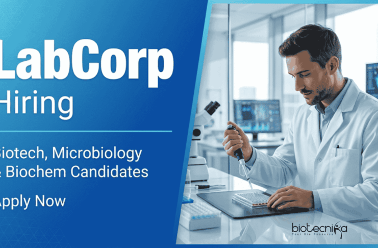 Biotechnology and Microbiology Vacancies | Apply Now for Labcorp Jobs Apply for Labcorp Jobs in Bangalore. Explore Biotechnology, Microbiology & Biochemistry Jobs for MSc Graduates in Lab Operations Roles.