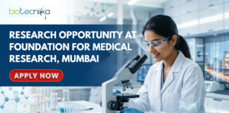 Research Job Opportunity at Foundation for Medical Research, Mumbai | Biotech, Microbiology, Zoology Candidates Apply Research Opportunity at Foundation for Medical Research, Mumbai. Apply for a research Opportunity at Foundation for Medical Research Mumbai. Work in environmental microbiology, AMR, and NGS-based projects.