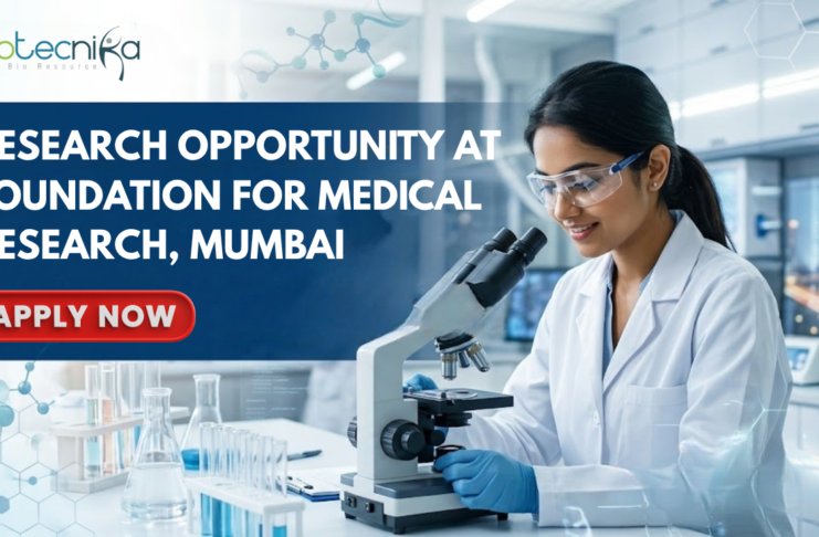 Research Job Opportunity at Foundation for Medical Research, Mumbai | Biotech, Microbiology, Zoology Candidates Apply Research Opportunity at Foundation for Medical Research, Mumbai. Apply for a research Opportunity at Foundation for Medical Research Mumbai. Work in environmental microbiology, AMR, and NGS-based projects.