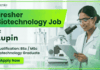 Fresher Biotechnology Job at Lupin | Biotechnology Job | Apply Now Fresher Biotechnology Job Opportunity at Lupin Jobs in Pune