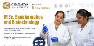 MSc Bioinformatics & Biotechnology Admissions Chanakya School of Biosciences. MSc Bioinformatics Admissions 2026 at Chanakya University.