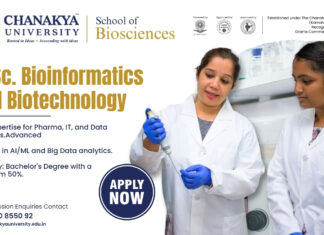 MSc Bioinformatics & Biotechnology Admissions Chanakya School of Biosciences. MSc Bioinformatics Admissions 2026 at Chanakya University.