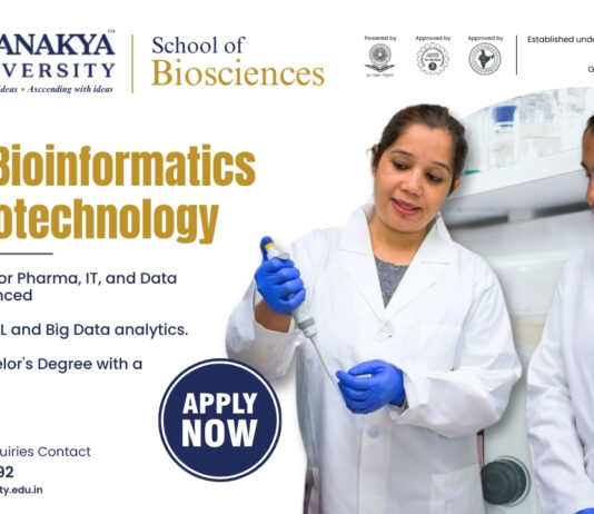 MSc Bioinformatics & Biotechnology Admissions Chanakya School of Biosciences. MSc Bioinformatics Admissions 2026 at Chanakya University.