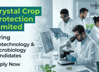 Biotechnology & Microbiology Jobs at Crystal Crop Protection Limited | Apply Now Biotechnology Jobs at Crystal Crop Protection Ltd: Apply for Scientist role & build your Career in Life Sciences with Microbiology Research