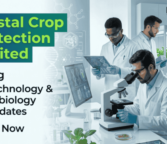 Biotechnology & Microbiology Jobs at Crystal Crop Protection Limited | Apply Now Biotechnology Jobs at Crystal Crop Protection Ltd: Apply for Scientist role & build your Career in Life Sciences with Microbiology Research