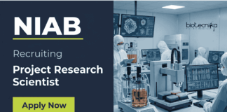 Life Sciences Job Opportunity at BRIC-NIAB | Apply Now for Project Research Scientist Role NIAB Recruitment 2026 Announces Life Sciences Jobs and Molecular Biology Jobs under ICMR Funded Tuberculosis Research Project in Hyderabad.