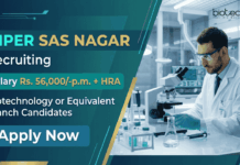 Biotechnology Research Scientist Jobs at NIPER S.A.S. Nagar Mohali | Earn Rs. 56,000/-p.m. + HRA | Apply Now Apply for NIPER Recruitment. Explore Research Scientist Jobs and Build a Career in Life Sciences with ₹56,000 Salary and PhD Opportunity.