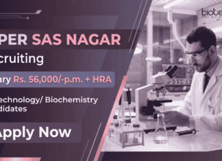 Biotechnology Research Scientist Job at NIPER | Earn Rs. 56,000/-p.m. + HRA | Apply Now Apply for NIPER Recruitment 2026 for Research Scientist Jobs. Start your Biotechnology Career with ₹56,000 salary under ICMR project.