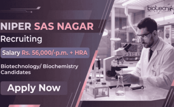 Biotechnology Research Scientist Job at NIPER | Earn Rs. 56,000/-p.m. + HRA | Apply Now Apply for NIPER Recruitment 2026 for Research Scientist Jobs. Start your Biotechnology Career with ₹56,000 salary under ICMR project.