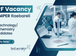 Apply for JRF Vacancy at NIPER Raebareli Recruitment. Build your Biotechnology Career with ₹37,000 stipend in Advanced Cancer Research.