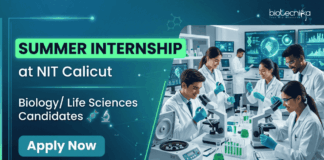 NIT Calicut Recruitment: Apply For Life Sciences Summer Internship Program With Mentorship, Research Exposure, & Hands-On Training.