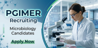 Microbiology Jobs at PGIMER | Apply Now for Project Technical Support Role Apply for Microbiology Jobs at PGIMER Recruitment. Explore Research Jobs in ICMR project. Apply before April 4, 2026.