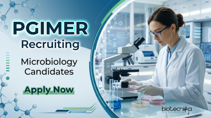 PGIMER (6) Apply for Microbiology Jobs at PGIMER Recruitment. Explore Research Jobs in ICMR project. Apply before April 4, 2026.
