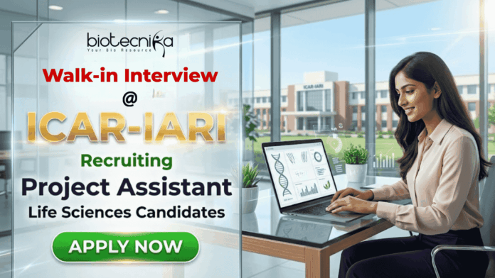 Project Assistant Jobs at ICAR-IARI for candidates interested in Life Science Research and IARI Jobs. Project Assistant Jobs at ICAR-IARI for candidates interested in Life Science Research and IARI Jobs.
