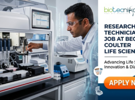 Research Job at Beckman Coulter Life Sciences. Cell Biology, Biotechnology, or Immunology Candidates, Apply Now For Research Technician Role.