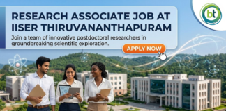 Research Associate Job at IISER Thiruvananthapuram. Biotechnology Candidates, Apply Now & Earn ₹60,000/- per month.