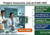 Project Associate Job at ICAR-IARI. Life Sciences Candidates, Apply Now. An Opportunity to work on smart protein project.