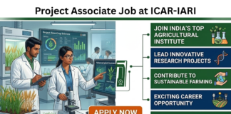 Project Associate Job at ICAR-IARI. Life Sciences Candidates, Apply Now. An Opportunity to work on smart protein project.