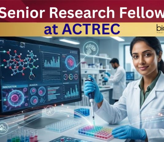 Senior Research Fellow at ACTREC. Life Sciences Candidates, Attend The Walk-in interview. Opportunity in Mumbai. Earn 42,000 pm.