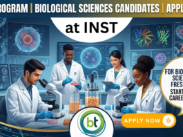 PhD Program at INST (Institute of Nano Science and Technology), Mohali. Biological Sciences Candidates, Apply Now.