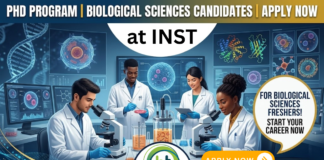 PhD Program at INST (Institute of Nano Science and Technology), Mohali. Biological Sciences Candidates, Apply Now.