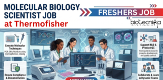 Life Sciences Jobs for Freshers at Thermofisher. Apply Now For Molecular Biology Scientist Role in Bangalore.