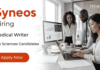 Medical Writer Jobs at Syneos | Life Sciences Candidates Apply Now Explore Medical Writer Jobs at Syneos Health. Apply for a Remote Life Sciences Job in Clinical Documentation & Writing under Syneos Career.